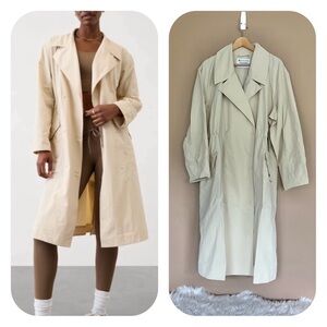 {Athleta} Luna Trench Jacket in Dune - Womens Large - NWT